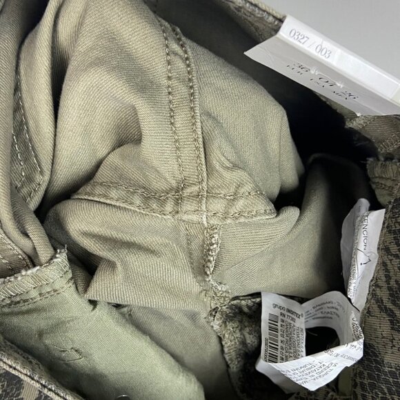 NWT Zara High Waisted Skinny Pants Green Animal Print Size 4 Pants New Tags Boho - Picture 9 of 11